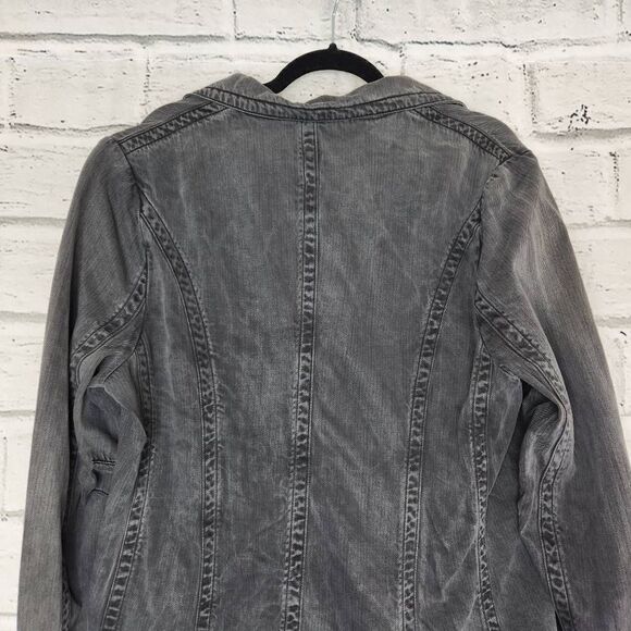 Carbon2Cobalt Beachfront in Lightweight Twill Blazer Jacket Dark Gray Size Large - Picture 8 of 12